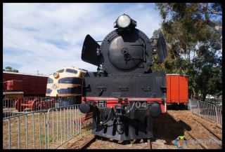R704 Festival of Britain and VR liveried B83 at the ARHS Vic Railway Museum